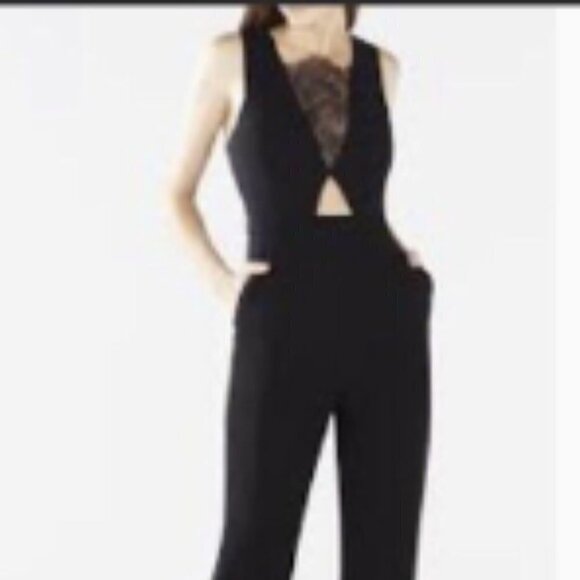 BCBG Black Jumpsuit with Lace detail - Picture 9 of 13